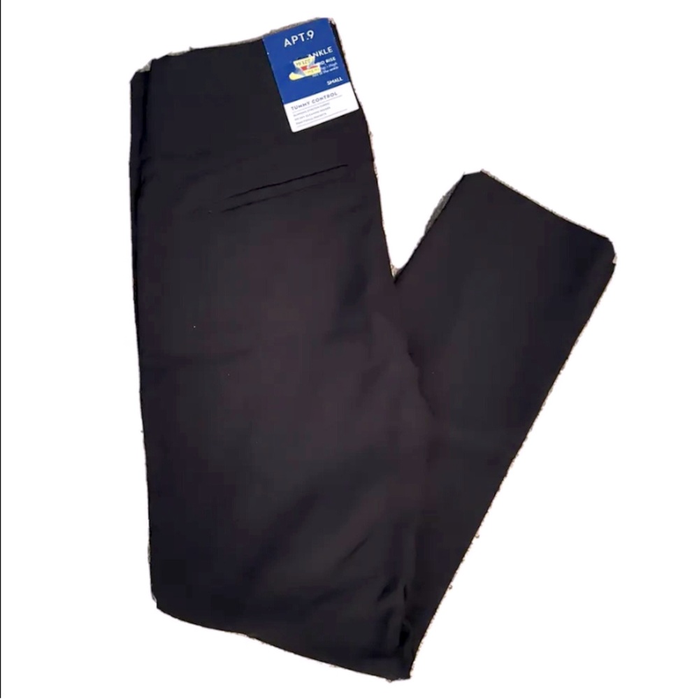 NWT Womens Apt 9 tummy control mid-rise ankle pants. Size S